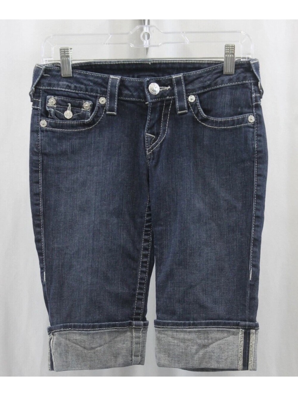 True Religion Women's Blue Capri Jean SZ 26